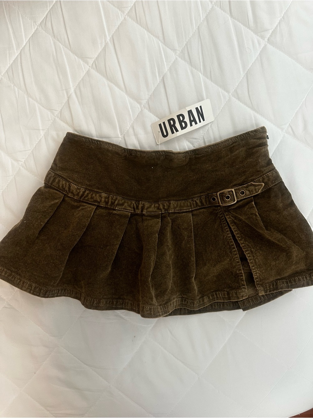 Urban Outfitters Corduroy Buckle Mini Skirt XS NWT